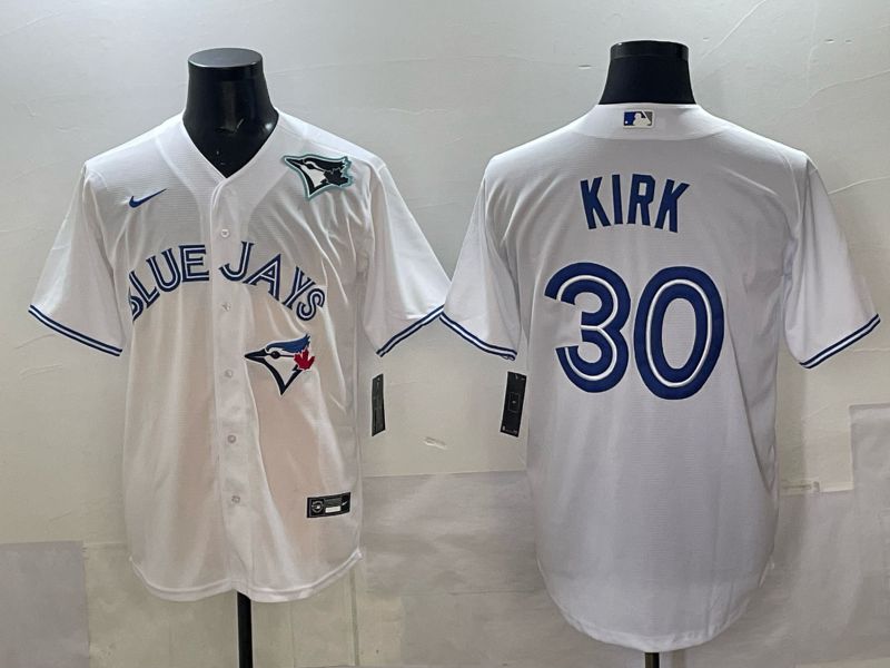 Men 2025 Toronto Blue Jays #30 Kirk white Game Nike MLB Jersey style 03